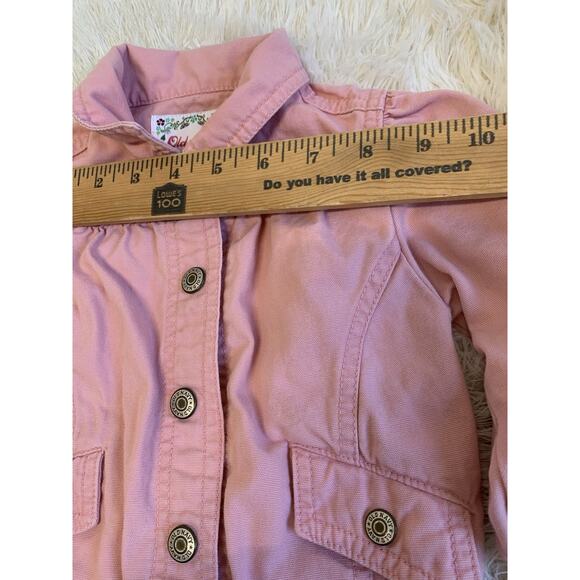 Vintage Old Navy Toddler Girls Jean Denim Jacket Pink Size 12-18 M - Picture 4 of 10